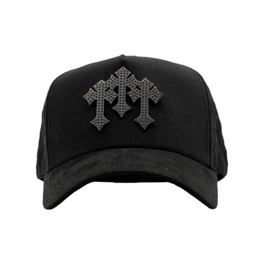 "GORRA BARBAS HATS "CHROME FULL BLACK RICH FOREVER"